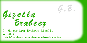 gizella brabecz business card